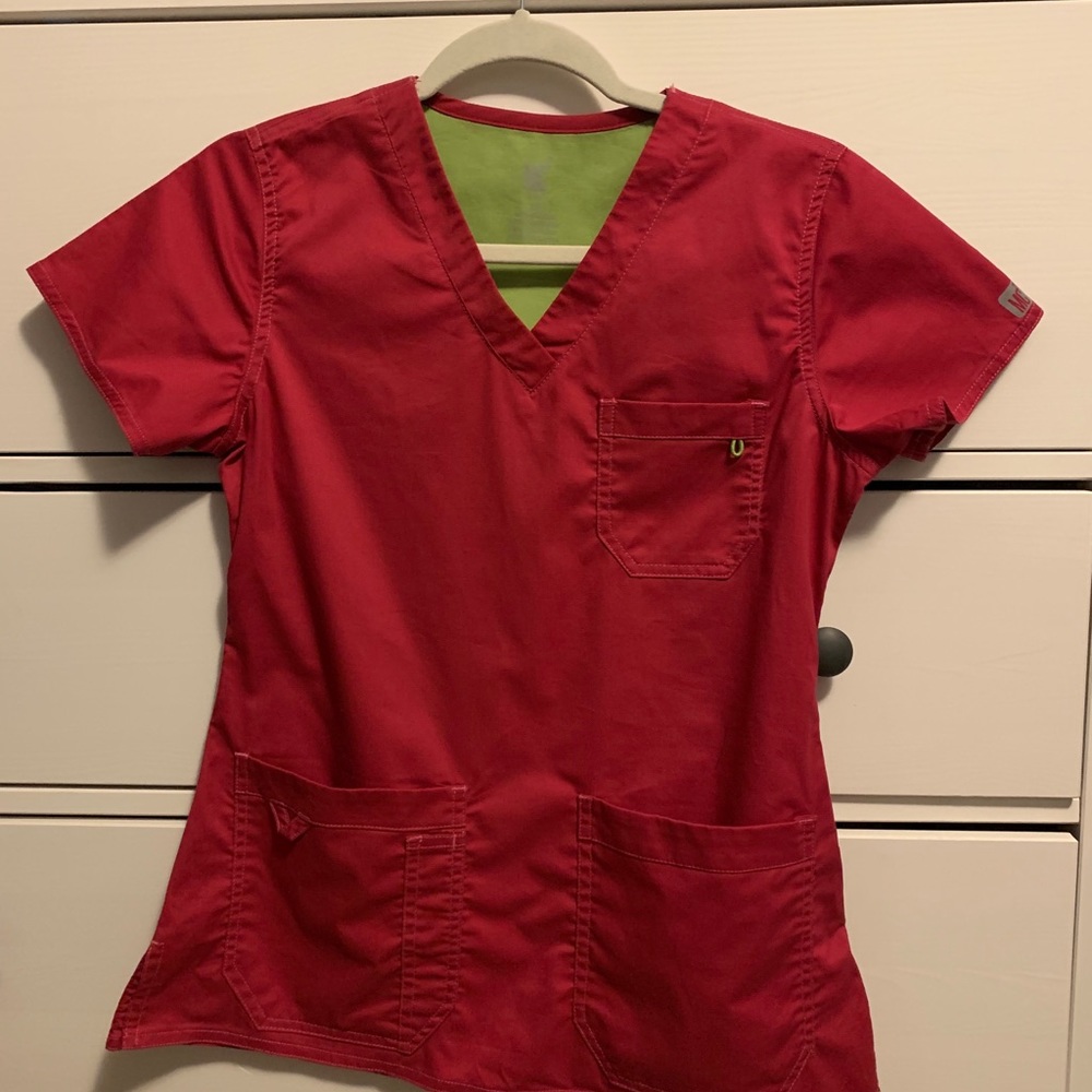Pink scrub top